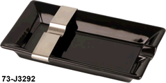 The black cigar ashtray with a sliding bridge